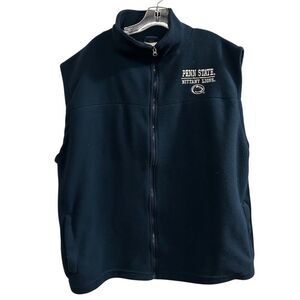 Penn State Nittany Lions Men's XL Fleece Vest Blue Full-Zip Casual
